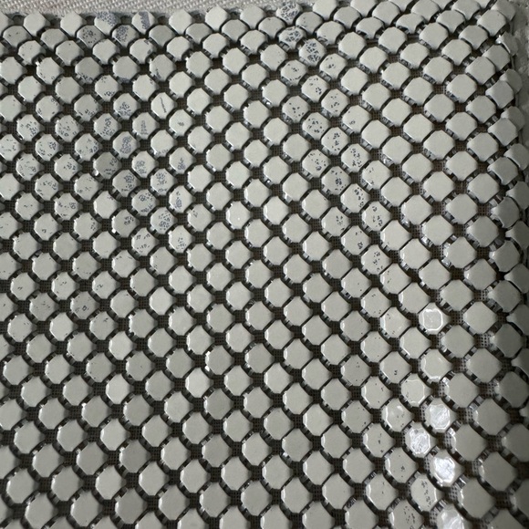 Whiting & Davis Vintage Cream Mesh Crossbody / Clutch purse - Picture 6 of 15